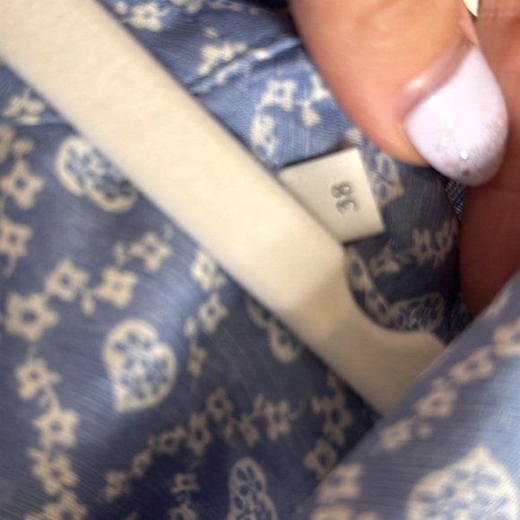 Sandro Emilian Printed Silk Blend Mini Dress Size 38/6 - Picture 4 of 8